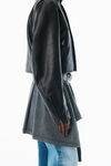 Alexander Wang black black glossy leather cropped moto jacket