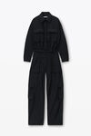 alexander wang button up cargo jumpsuit black