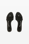 alexander wang dahlia 50 蝴蝶结缎面凉鞋 black