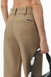 alexander wang straight leg pant in cotton twill khaki