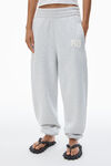 Alexander Wang light heather grey ストラクチャードテリー パフロゴ スウェットパンツ