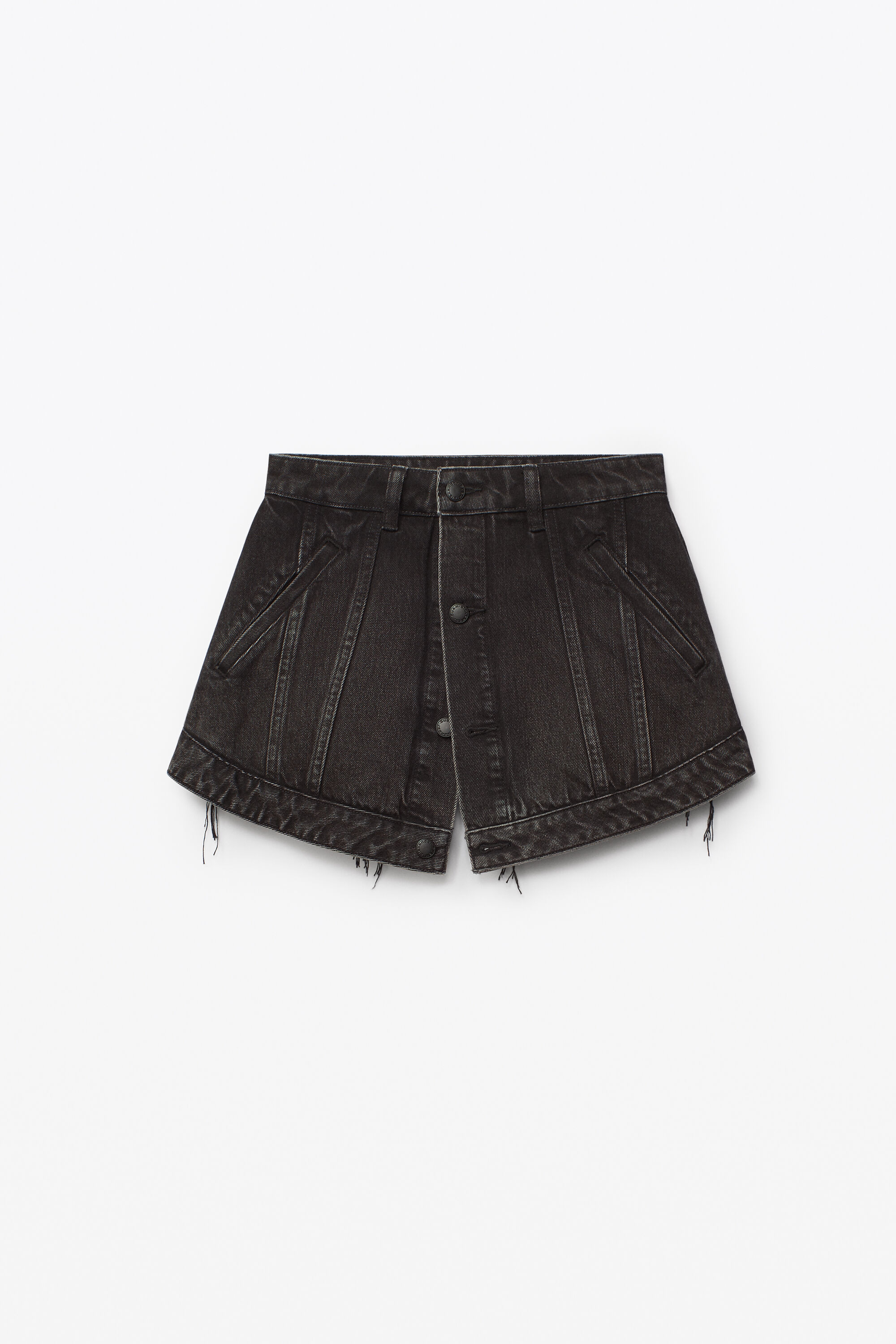 alexander wang 亚历山大王毛边裤裙GREY 