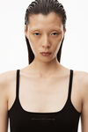 alexander wang tank dress in stretch viscose knit black