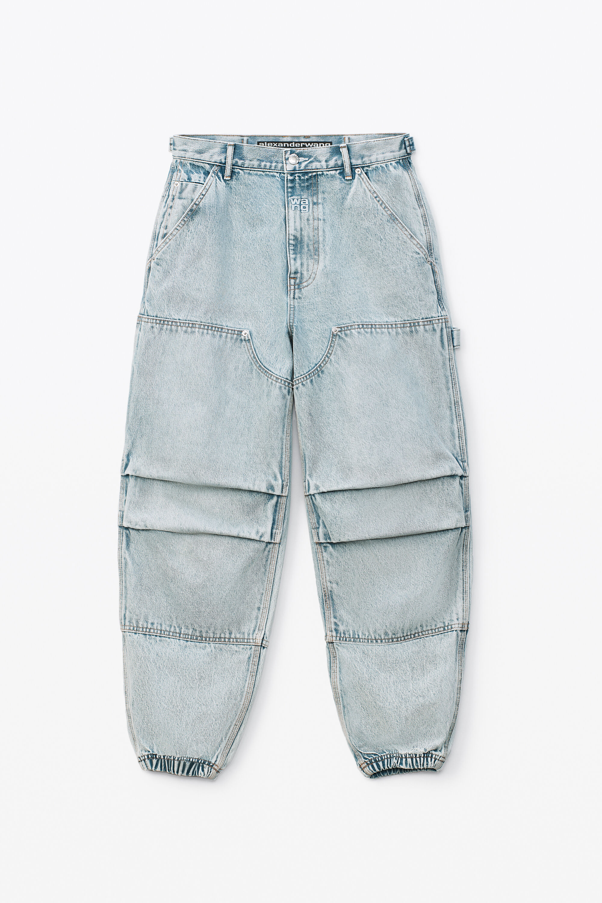 denim x alexander wang crush wide leg jeans