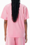 Alexander Wang washed lotus pink cotton-jersey logo tee