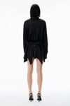 Alexander Wang black black silk charmeuse pre-styled double shirtdress