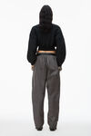 alexander wang turtleneck sweatshirt in classic terry faded black