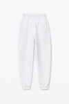Alexander Wang white 发泡徽标装饰硬挺毛圈布运动裤