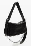 Alexander Wang black black leather ricco medium flap bag