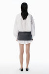 Alexander Wang white/dark grey グレー＆ホワイト プレスタイル シャツドレス