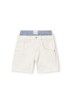 alexander wang layered boxer boy shorts in denim moonshine