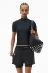 Alexander Wang washed black pre-styled short with boxer brief