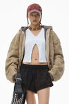 Alexander Wang black ruched track short