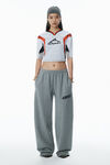 Alexander Wang dark heather grey logo-detailed oversize sweatpants