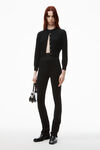 Alexander Wang black logo elastic waistband bootcut pant