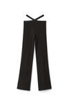 alexander wang crisscross logo legging in viscose knit black