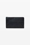 alexander wang zip pouch in crackle patent leather black