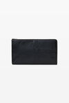 alexander wang 裂纹漆皮拉链手拿包 black