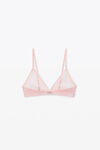 alexander wang triangle bra in fine mesh  cradle pink