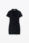 Alexander Wang washed black black cotton-blend chenille minidress