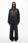 Alexander Wang fog crease wash creased wash button up in cotton hemp jersey