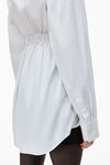 alexander wang button down belted tunic in cotton white
