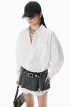 Alexander Wang white/dark grey grey & white pre-styled shirtdress