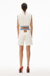 alexander wang layered boxer boy shorts in denim moonshine