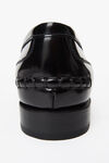 Alexander Wang black carter loafer mit logo aus leder