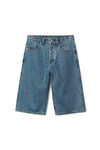 alexander wang 水晶条纹牛仔沙滩短裤 deep blue