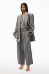 Alexander Wang grey/black blazer oversize in tessuto sartoriale a spina di pesce