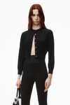 Alexander Wang black logo elastic waistband bootcut pant