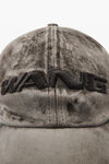Alexander Wang weathered grey 3d 로고 자수 플록 데님 캡