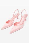 alexander wang delphine 65 slingback in crystal satin prism pink