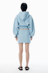 Alexander Wang light blue mini-jupe bleu clair en molleton de coton