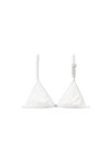 alexander wang diamante logo bikini top in jersey snow white