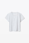 Alexander Wang light heather grey t-shirt en jersey de coton à logo en relief
