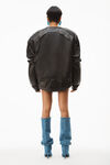OVERSIZED MOTO JACKET IN BUTTERY LEATHER