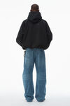 Alexander Wang black unisex reversible raglan hoodie