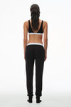 Alexander Wang black unisex-jogginghose aus thermo-baumwolle mit waffelstruktur