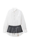 Alexander Wang white/dark grey グレー＆ホワイト プレスタイル シャツドレス