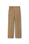 alexander wang straight leg pant in cotton twill khaki