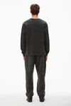 alexander wang アシッドウォッシュジャージー ロングスリーブtシャツ acid black
