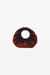 Alexander Wang black/burnt cherry crescent mini bag in distressed crystal hotfix