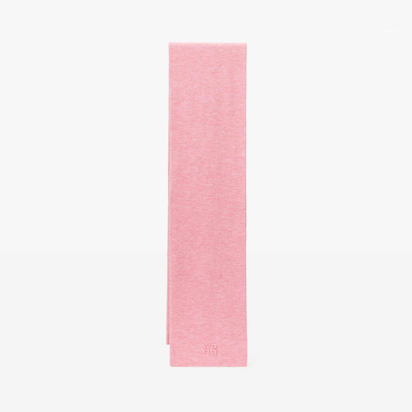 Alexander Wang Logo Scarf In Soft Stretch Wool In Prism Pink
