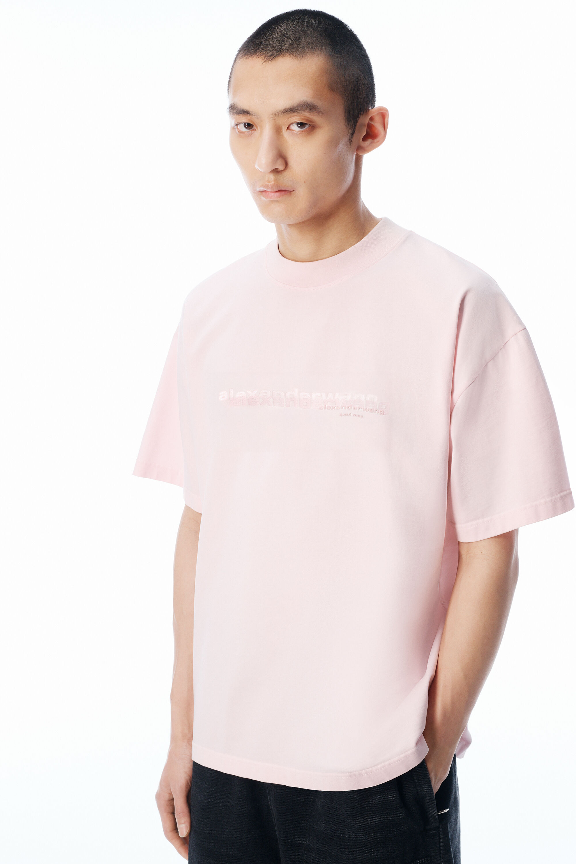 Short Sleeve Tee in LIGHT PINK | alexanderwang®
