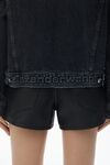 Alexander Wang grey aged oversize trucker jacket in cotton denim