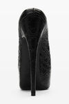alexander wang destiny 150 牛皮鳄鱼纹压花凉鞋 black