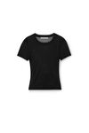 SHORT SLEEVE TOP IN GAUZY MESH
