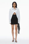 Alexander Wang black miniskirt with logo elastic